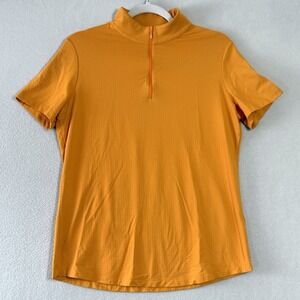 IBKUL Top Womens Medium Mock Neck 1/4 Zip Lightweight Golf Pickleball Tennis